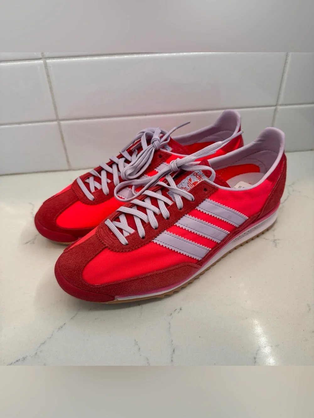 adidas SL 72 OG Low Runner athletic shoe - Red & Lavender women’s sneaker